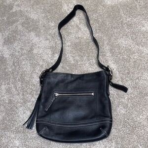 Vintage Coach 1415 Black Leather‎ Legacy Slim Tassel Purse